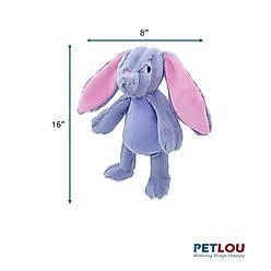 Petlou Ripples Farm Friends Rabbit Squeaky Plush Dog Toy, 16-in slide 2 of 5