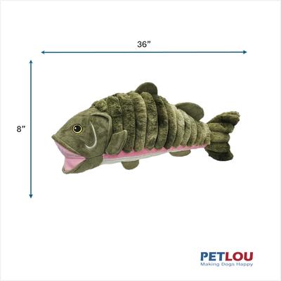 Show full view: Petlou Ripples Farm Friends Salmon Squeaky Plush Dog Toy, 36-in slide 4 of 7