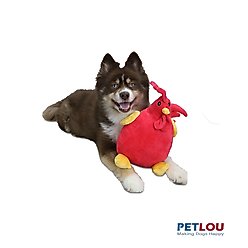 Petlou Classic Rooster Squeaky Plush Dog Toy, 13-in slide 2 of 5