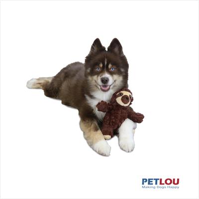 Show full view: Petlou Classic Sloth Squeaky Plush Dog Toy, 9-in slide 3 of 6