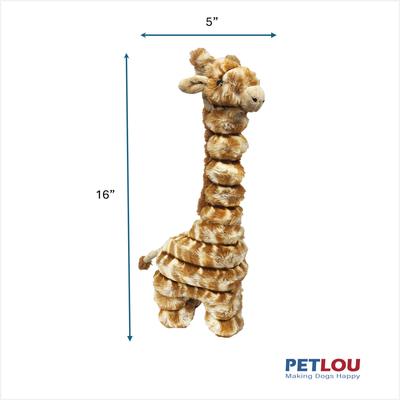 Show full view: Petlou Ripples Zoo Friends Giraffe Squeaky Plush Dog Toy, 16-in slide 4 of 6
