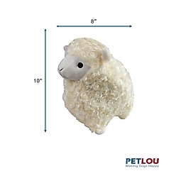 Petlou Classic Lamb Squeaky Plush Dog Toy, 10-in slide 2 of 5