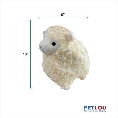 Show full view: Petlou Classic Lamb Squeaky Plush Dog Toy, 10-in slide 3 of 6
