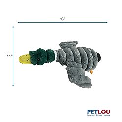 Petlou Ripples Farm Friends Mallard Duck Squeaky Plush Dog Toy, 16-in slide 2 of 5