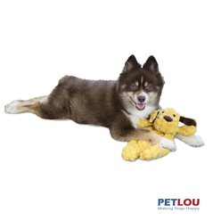 Petlou Flattiez Fuzzy Friends Dog Squeaky Plush Dog Toy, 16-in slide 2 of 5