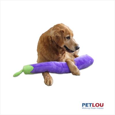 Show full view: Petlou Food Eggplant Squeaky Plush Dog Toy, 29-in slide 3 of 6