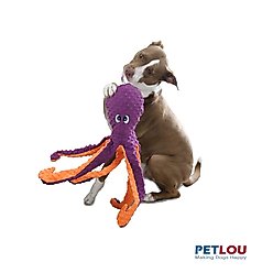 Petlou Dotty Friends 2.0 Octopus Squeaky Plush Dog Toy, Purple, 26-in slide 2 of 5