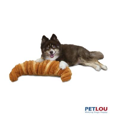 Show full view: Petlou Food Croissant Squeaky Plush Dog Toy, 22-in slide 2 of 6