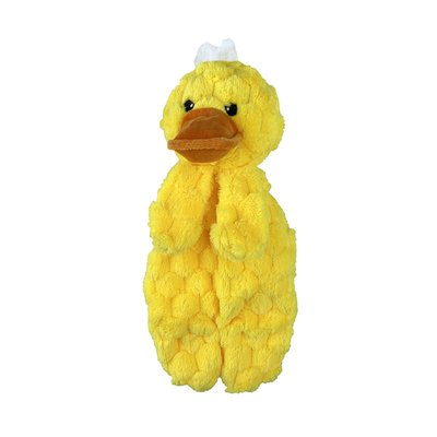 Petlou Petlou Flattiez Fuzzy Friends Duck Squeaky Plush Dog Toy, 16-in