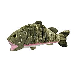 Petlou Flattiez Farm Friends Salmon Squeaky Plush Dog Toy, 16-in