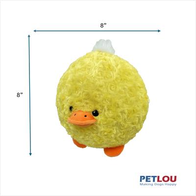 Show full view: Petlou Classic Duck Ball Squeaky Plush Dog Toy, 8-in slide 3 of 5