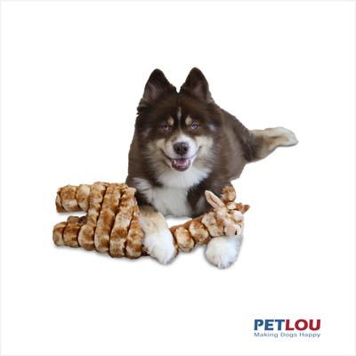 Show full view: Petlou Ripples Zoo Friends Giraffe Squeaky Plush Dog Toy, 16-in slide 3 of 6