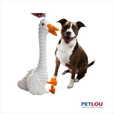 Show full view: Petlou Ripples Farm Friends Duck Squeaky Plush Dog Toy, 36-in slide 3 of 6