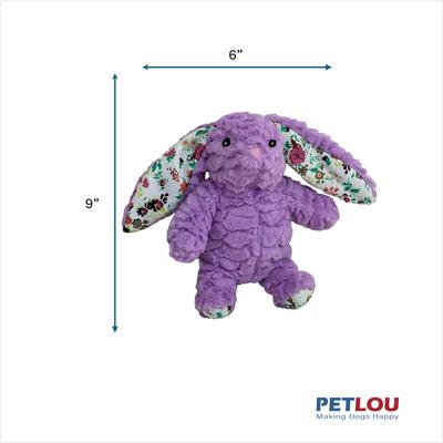 Show full view: Petlou Classic Bunny Squeaky Plush Dog Toy, 9-in slide 3 of 5