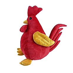 Petlou Classic Rooster Squeaky Plush Dog Toy, 13-in