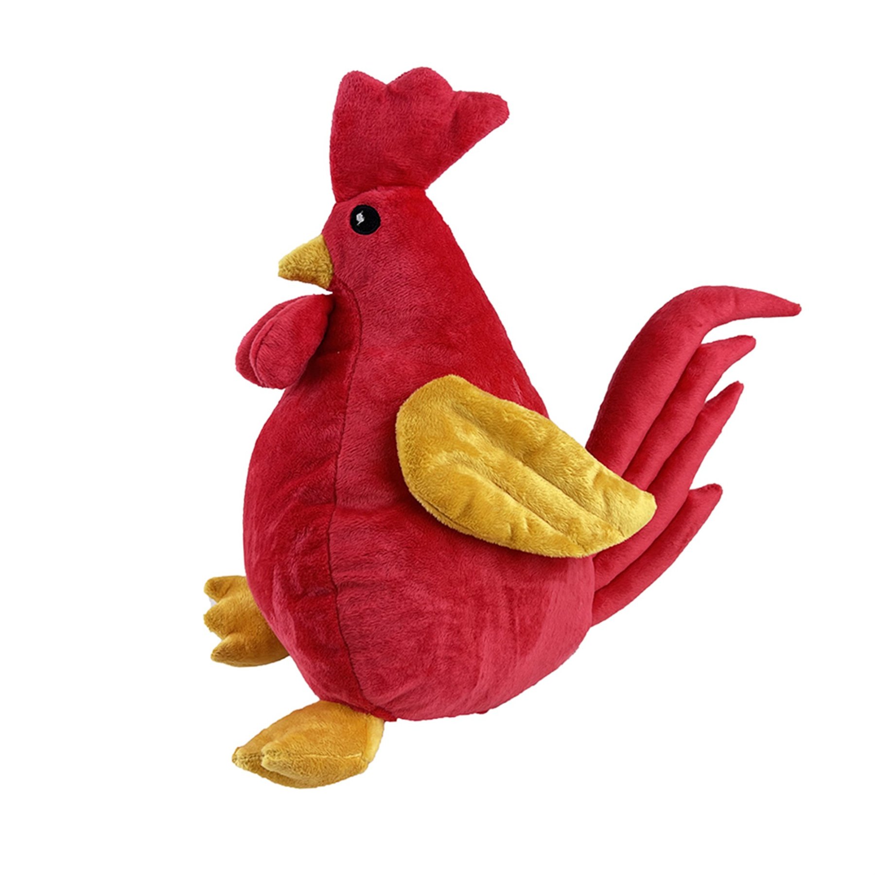 Petlou Classic Rooster Squeaky Plush Dog Toy, 13-in