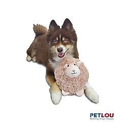 Petlou Classic Lamb Ball Squeaky Plush Dog Toy, 8-in slide 2 of 5