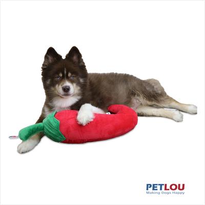 Show full view: Petlou Food Chili Pepper Squeaky Plush Dog Toy, 20-in slide 2 of 5