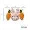Show in main carousel: Petlou Ez Squeaky Ball Rabbit & Carrot Triple Pack Squeaky Plush Dog Toy, 4-in slide 3 of 5