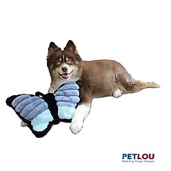 Petlou Ripples Farm Friends Butterfly Squeaky Plush Dog Toy, 16-in slide 2 of 5