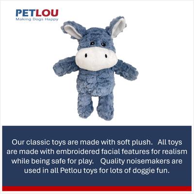 Show full view: Petlou Classic Donkey Squeaky Plush Dog Toy, 9-in slide 4 of 5