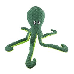 Petlou Dotty Friends 2.0 Octopus Squeaky Plush Dog Toy, Holly Green, 26-in
