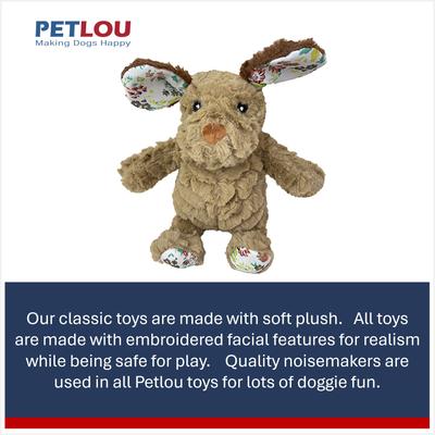 Show full view: Petlou Classic Dog Squeaky Plush Dog Toy, 9-in slide 4 of 5
