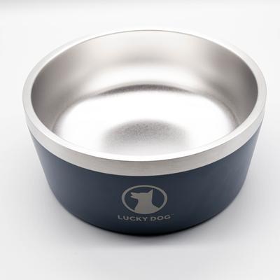 Show full view: Lucky Dog INDULGE Non-skid Stainless Steel Dog & Cat Bowl, Blue, 12.5-cup slide 6 of 12