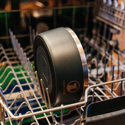 Show full view: Lucky Dog INDULGE Non-skid Stainless Steel Dog & Cat Bowl, Black, 5-cup slide 8 of 12