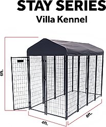 Lucky Dog STAY Series Villa Dog Kennel, Steel Grey slide 2 of 9