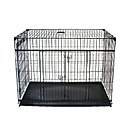 Lucky Dog Sliding Double Door Wire Dog Crate, 48 inch