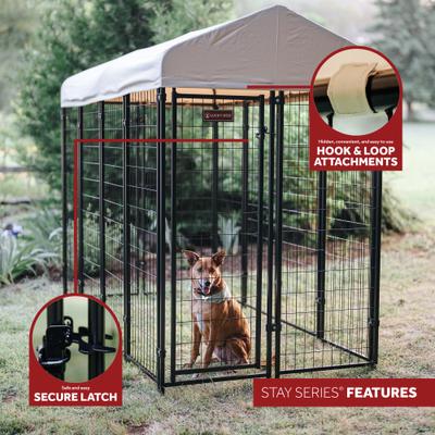 Show full view: Lucky Dog STAY Series Villa Dog Kennel, Khaki slide 2 of 10