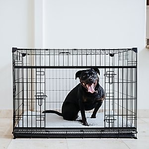 Lucky Dog Sliding Double Door Wire Dog Crate, 42 inch