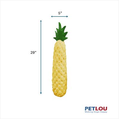 Show full view: Petlou Food Pineapple Squeaky Plush Dog Toy, 29-in slide 3 of 5