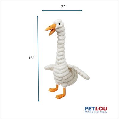 Show full view: Petlou Ripples Farm Friends Duck Squeaky Plush Dog Toy, 16-in slide 3 of 5