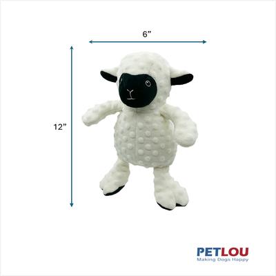 Show full view: Petlou Dotty Friends-Lamb Squeaky Plush Dog Toy, 12-in slide 3 of 6