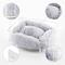Show in main carousel: THE LICKER STORE Carole Modern Lucite Fluffy Bolster Elevated Dog & Cat Bed, Light Gray/Clear, Small/Medium, 24 x 18-in slide 6 of 10