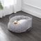 Show in main carousel: THE LICKER STORE Bette Modern Lucite Fluffy Donut Bolster Elevated Dog & Cat Bed, Light Gray/Clear, Small/Medium: 20.75 x 20.75-in slide 7 of 9