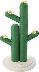 THE LICKER STORE Socorro 34.25-in Modern Jute Double-Cactus with Flower Toys Cat Scratching Post, Green/White slide 2 of 9