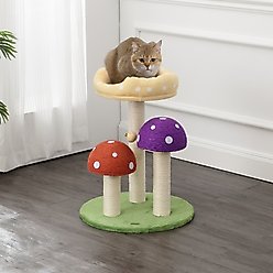 THE LICKER STORE Pixie Cottage 22.5-in 3-Tier Sisal Mushroom Cat Tree slide 2 of 9