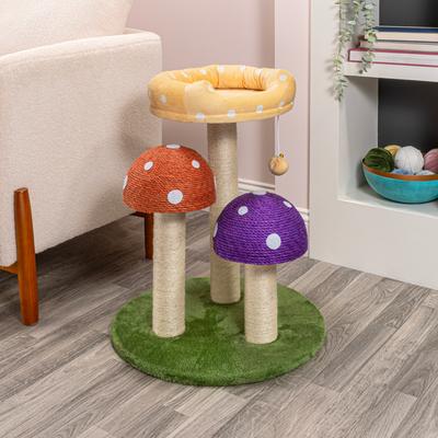 Show full view: THE LICKER STORE Pixie Cottage 22.5-in 3-Tier Sisal Mushroom Cat Tree slide 9 of 10