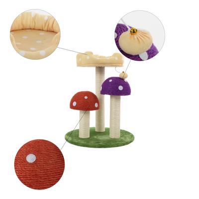 Show full view: THE LICKER STORE Pixie Cottage 22.5-in 3-Tier Sisal Mushroom Cat Tree slide 5 of 10