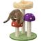 Show in main carousel: THE LICKER STORE Pixie Cottage 22.5-in 3-Tier Sisal Mushroom Cat Tree slide 1 of 10