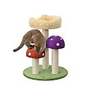 THE LICKER STORE Pixie Cottage 22.5-in 3-Tier Sisal Mushroom Cat Tree