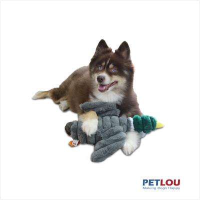 Show full view: Petlou Ripples Farm Friends Mallard Duck Squeaky Plush Dog Toy, 16-in slide 2 of 5