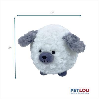 Show full view: Petlou Classic Dog Ball Squeaky Plush Dog Toy, 8-in slide 3 of 5