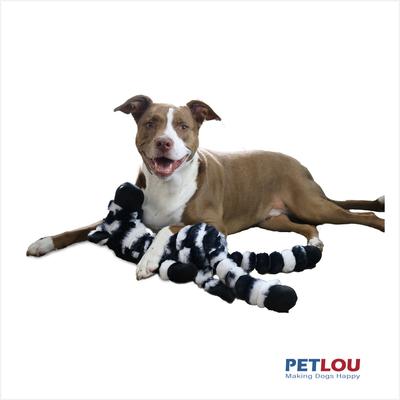 Show full view: Petlou Ripples Zoo Friends Zebra Squeaky Plush Dog Toy, 26-in slide 2 of 5