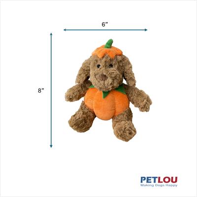 Show full view: Petlou Classic Pumpkin Dog Squeaky Plush Dog Toy, 8-in slide 3 of 6