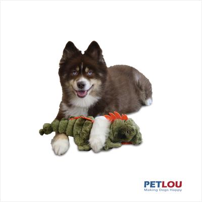 Show full view: Petlou Ripples Zoo Friends Iguana Squeaky Plush Dog Toy, 16-in slide 2 of 5