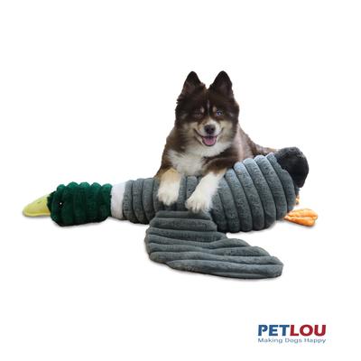 Show full view: Petlou Ripples Farm Friends Mallard Duck Squeaky Plush Dog Toy, 36-in slide 3 of 6
